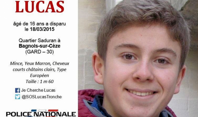 Avis de recherche lucas tronche